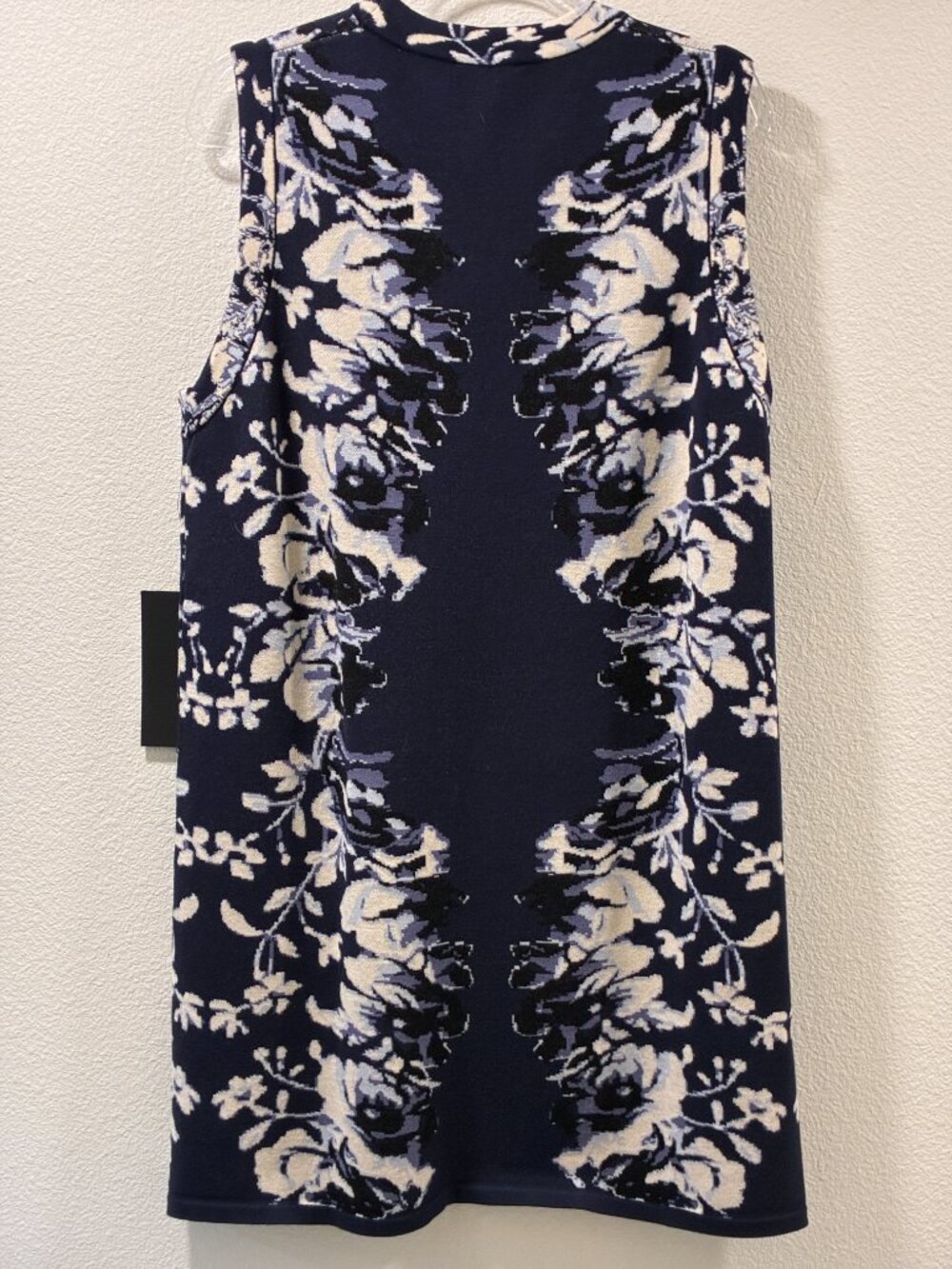 TUCKERNUCK Marie Sleeveless Sweater Dress Navy/Ivory Floral Women XXL - Picture 3 of 11